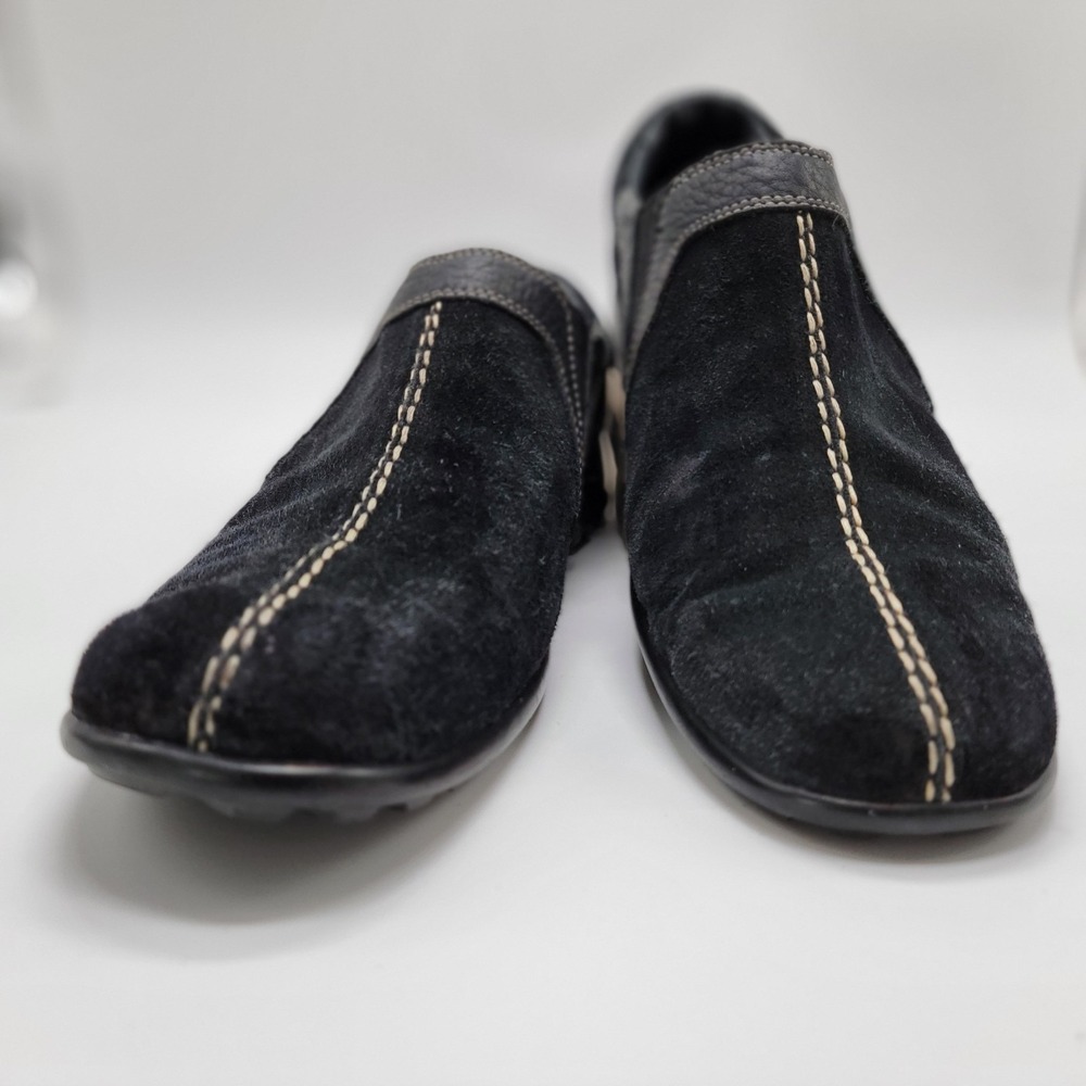 Cole Haan Women's Black Suede Slip On Comfort Loafers Waterproof Shoes Size 9.5